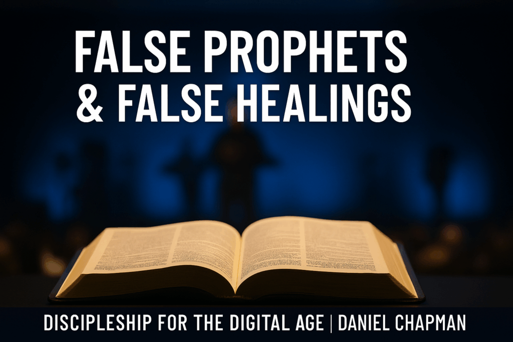 False Prophets and Deliverance Deception: Isaiah Saldivar and the Demon Slayers Exposed 3 An open Bible illuminated amid a blurred stage and crowd, symbolizing Scripture exposing false teaching.