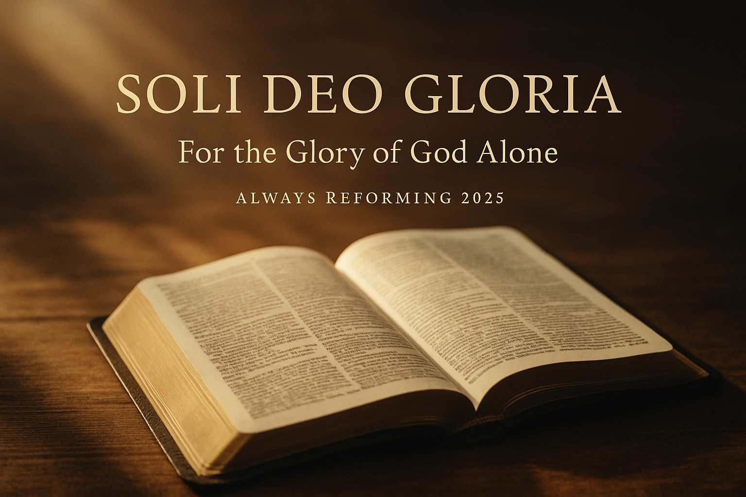 An open Bible illuminated by morning light, symbolizing God’s glory revealed through His Word.