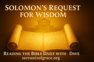 An open scroll glowing with golden light and the faint outline of Solomon’s temple behind it, symbolizing God-given wisdom and covenant faithfulness