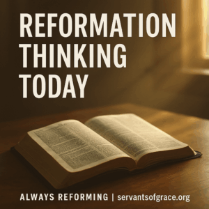Old Reformation-era books and an open Bible, symbolizing enduring biblical truth through the centuries.