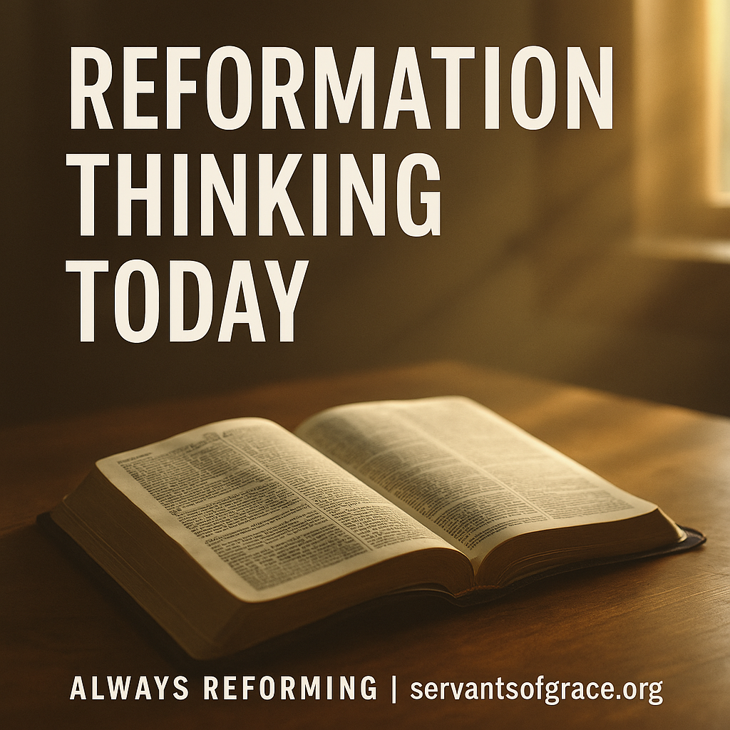 Old Reformation-era books and an open Bible, symbolizing enduring biblical truth through the centuries.