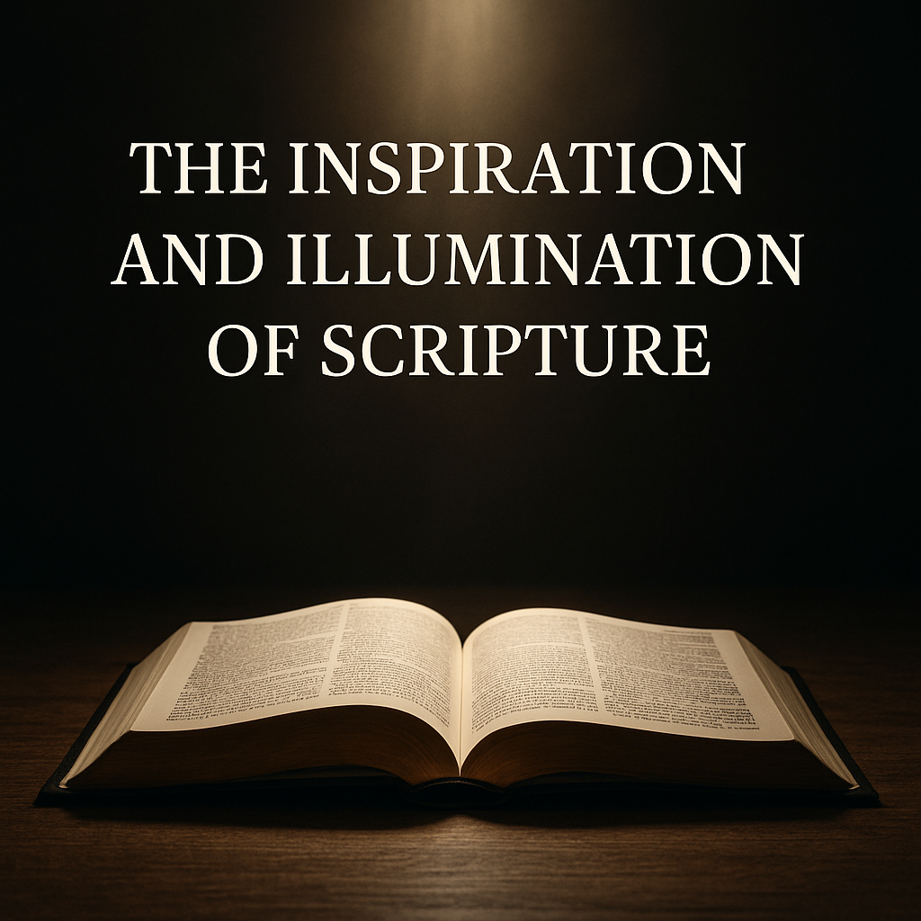 An open Bible with a golden quill under light, symbolizing inspiration in writing and illumination in understanding