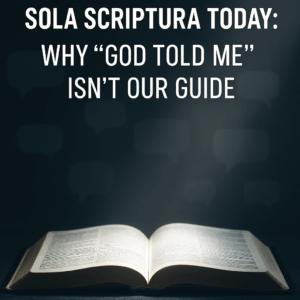 Open Bible in clear light with blurred speech bubbles behind it, symbolizing testing impressions by Scripture.