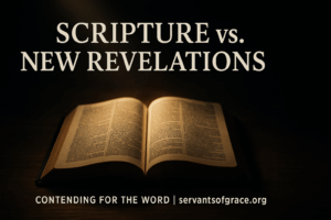 An open Bible lit by warm light surrounded by shadow, symbolizing the clarity of God’s Word amid confusion.