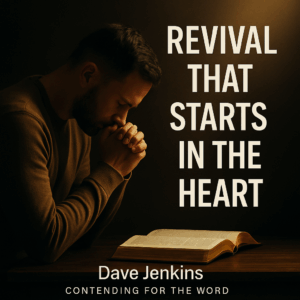 An open Bible with a torn paper heart across the pages, symbolizing rending the heart and returning to the Lord in repentance as the beginning of true revival.