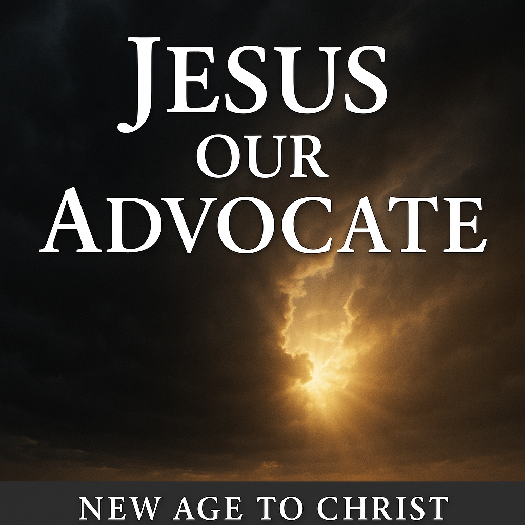 A beam of light cutting through dark clouds representing Jesus as our Advocate against the enemy’s accusations.