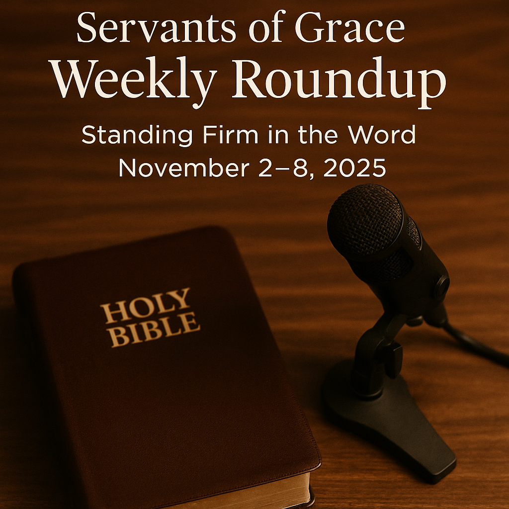 Closed leather Bible embossed with ‘Holy Bible’ beside a microphone on a wooden desk under warm light, symbolizing proclaiming God’s Word through media ministry.