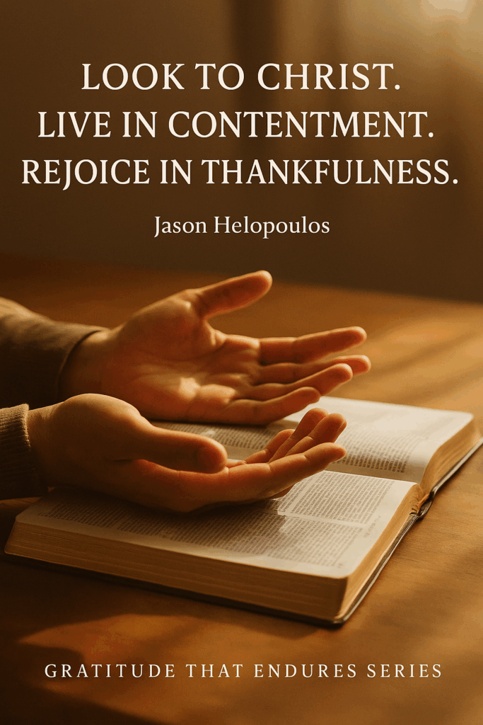 Bible, bread, and fruit on a rustic table under warm light, representing God’s provision and gratitude