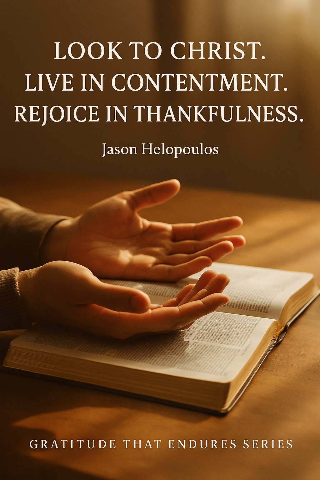 Bible, bread, and fruit on a rustic table under warm light, representing God’s provision and gratitude