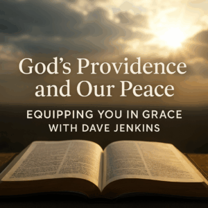 Open Bible illuminated by sunlight through clouds, symbolizing peace and trust in God’s providence.