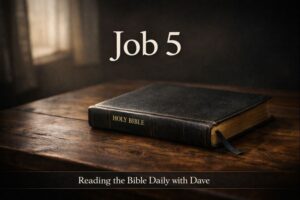 Closed Bible resting on a wooden table in soft light, representing Job chapter 5 and the need for wisdom when applying Scripture to suffering.