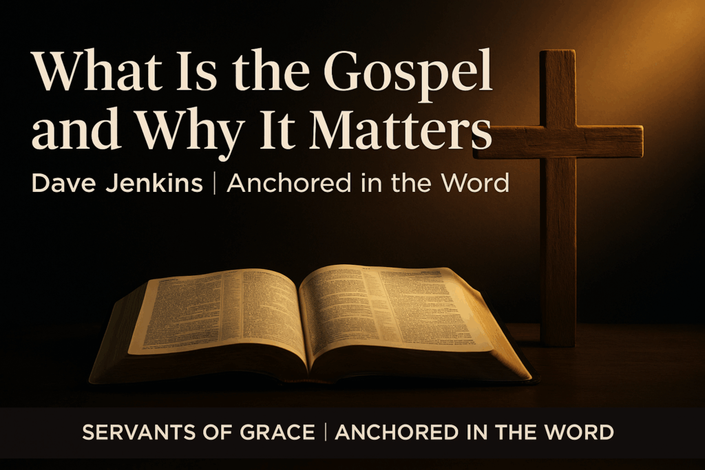 An open Bible and wooden cross illuminated by warm light, symbolizing the gospel’s power to bring hope and transformation through Christ.