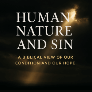 A beam of light breaking through a dark sky, symbolizing God’s truth revealing human sin and giving hope in Christ.