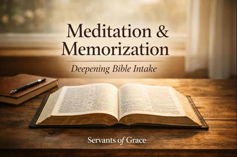 Meditation and Memorization: Deepening Our Intake of God’s Word