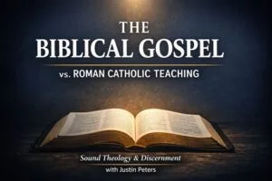 The Biblical Gospel versus Roman Catholic teaching on salvation with an open Bible and Sound Theology and Discernment with Justin Peters