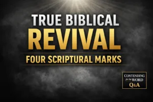 What does true biblical revival actually look like according to Scripture? In this episode of Contending for the Word Q&A, Dave Jenkins explains how the Bible defines genuine revival and how believers can distinguish true spiritual renewal from emotional or counterfeit movements. Looking at Nehemiah 8–9, Acts 2, and Hosea 6:1–3, this message shows that real revival is not driven by hype, personality, or emotional intensity. True revival is a sovereign work of God that centers on His Word, produces repentance, leads to holiness, and exalts God above all. Listeners will learn the four biblical marks of genuine revival and how to evaluate modern revival claims with discernment grounded in God’s Word. Key Themes: • Revival begins with God’s Word • Revival produces repentance • Revival leads to holiness and obedience • Revival exalts God, not man • Discernment about counterfeit revival movements Stand firm in Scripture and pray for renewal shaped by truth, repentance, and reverent obedience to the Lord.
