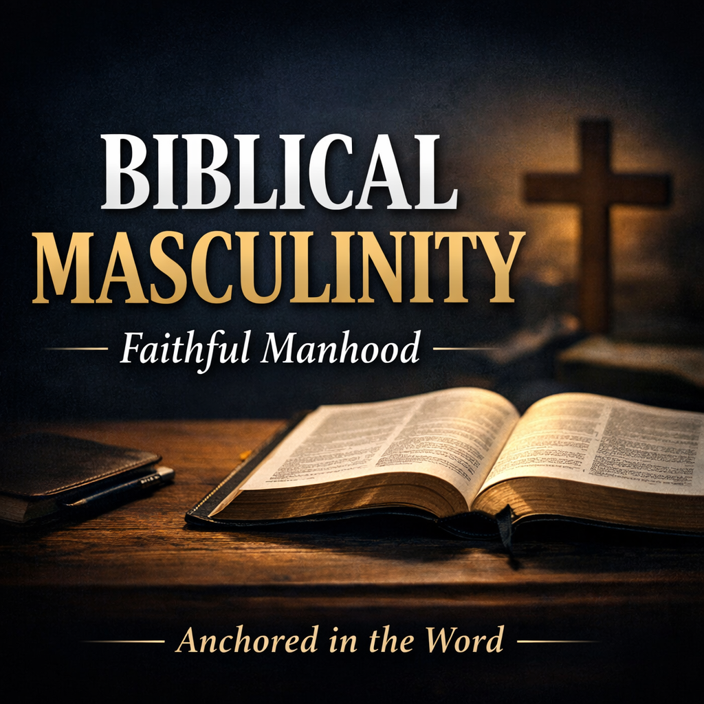 Biblical Masculinity: God’s Design for Faithful Manhood 1 Biblical Masculinity Faithful Manhood thumbnail with open Bible and bold title text for Anchored in the Word with Dave Jenkins