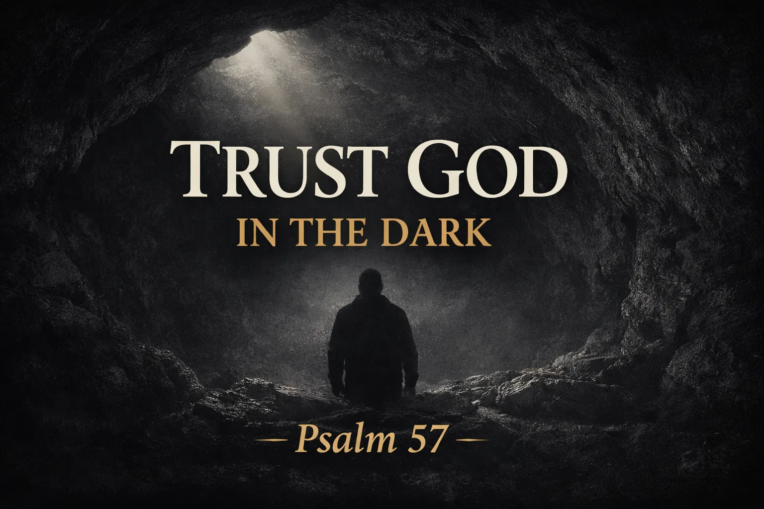 Psalm 57 Bible teaching about trusting God in dark and difficult circumstances, Reading the Bible Daily with Dave episode.