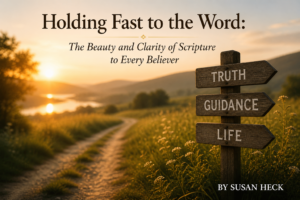Sunlit path with a signpost pointing to truth, guidance, and life symbolizing biblical clarity and direction for believers