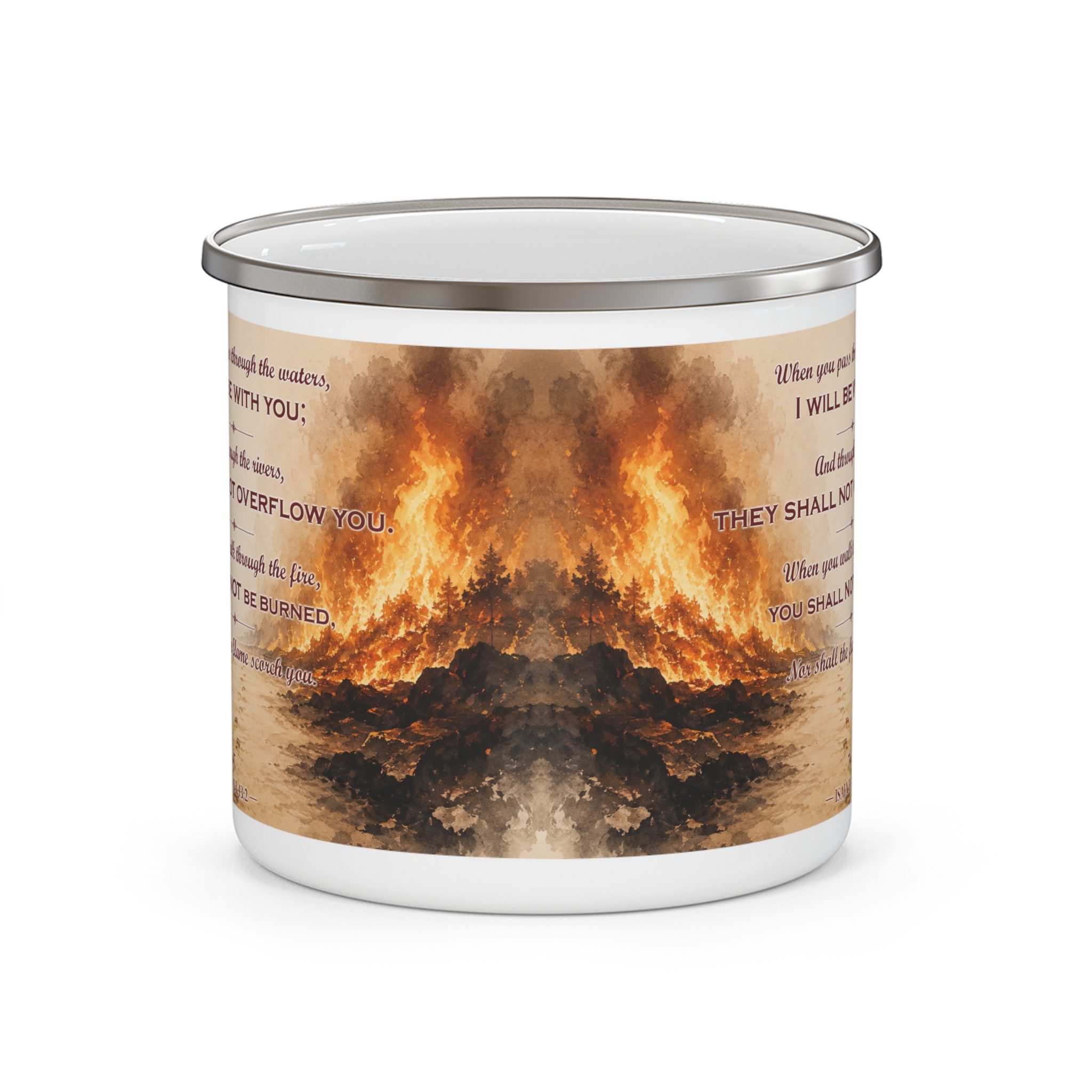 Isaiah 43:2 – Enamel Camping Mug