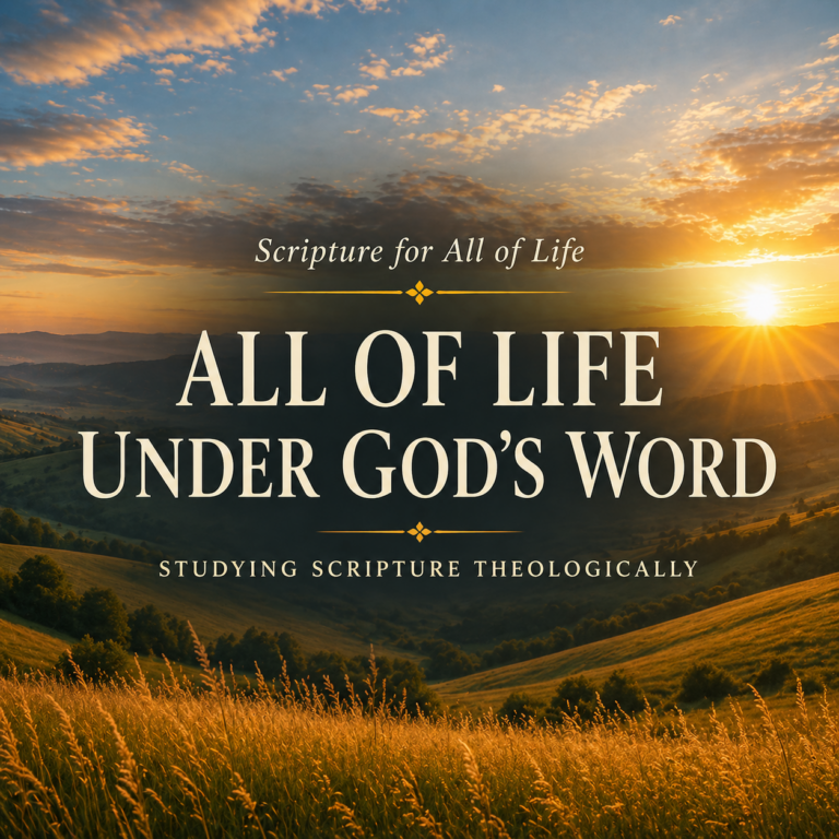 Scripture In Our Lives Studying Scripture Theologically for All of Life