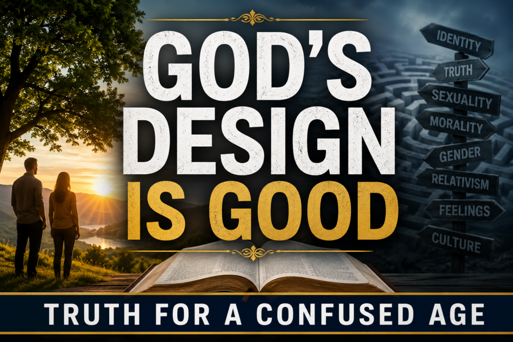 God’s Design Is Good weekly roundup graphic highlighting biblical truth, identity, and God’s design in a confused age.