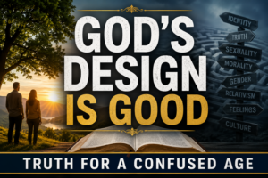God’s Design Is Good weekly roundup graphic highlighting biblical truth, identity, and God’s design in a confused age.