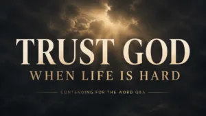 Dark charcoal textured thumbnail with warm gold light and the text “You Are Not Alone” above “Encouragement in Suffering.