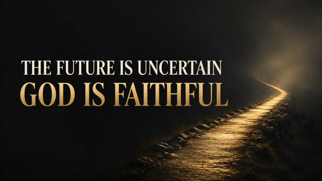Ecclesiastes 11: Trusting God with an Uncertain Future 2 Ecclesiastes 11 thumbnail with a golden path disappearing into mist and the words “The Future Is Uncertain, God Is Faithful.