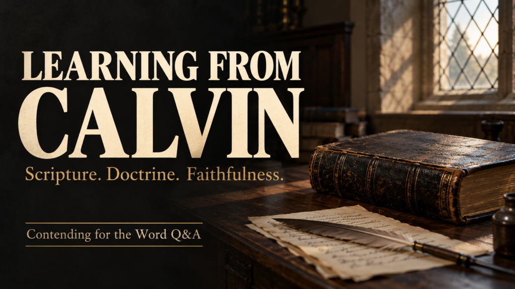 Lessons from John Calvin for Christians Today 3 John Calvin