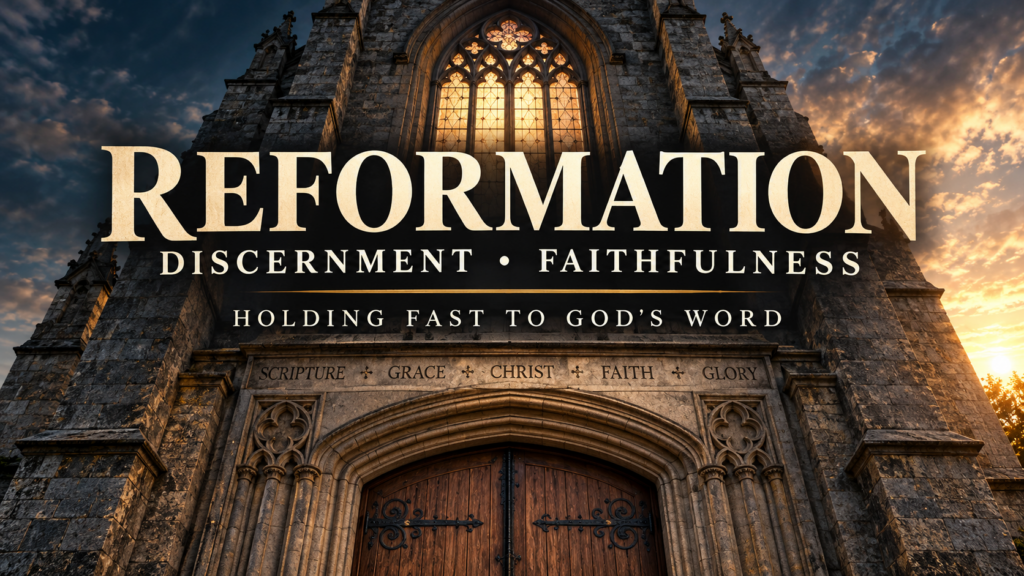 Reformation, Discernment, and Faithfulness: Holding Fast to God’s Word | October 25–31, 2026 1 weekly roundup