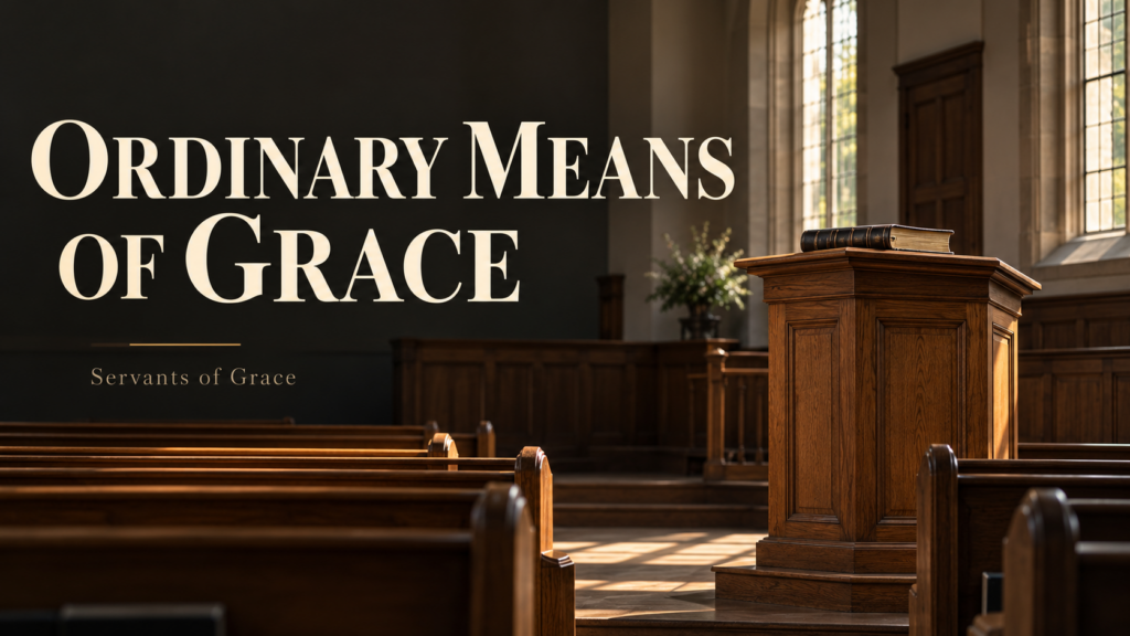 The Ordinary Means of Grace and the Ongoing Work of Reformation 4 ordinary means of grace