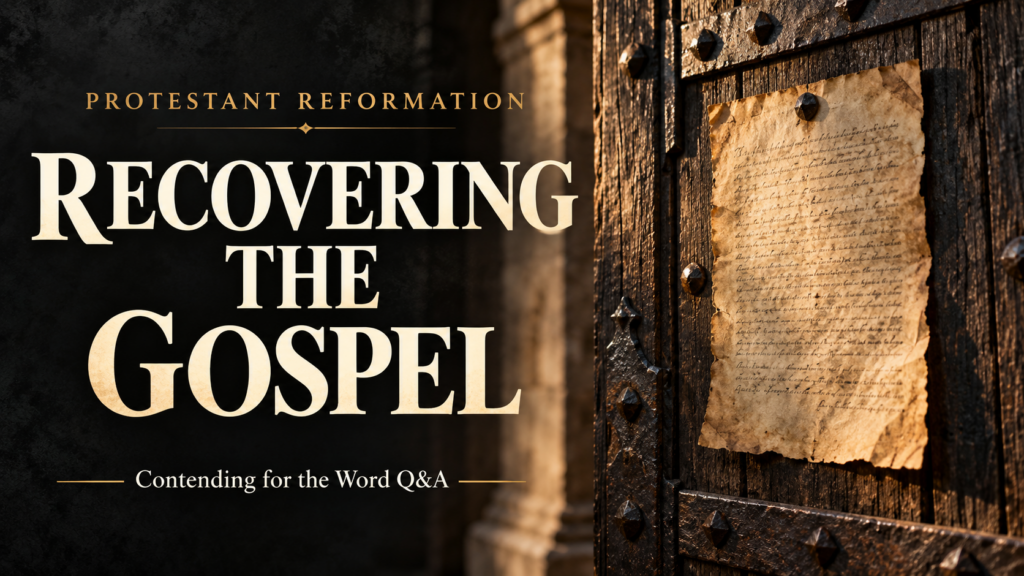 The Protestant Reformation and the Recovery of the Gospel 2 Protestant Reformation